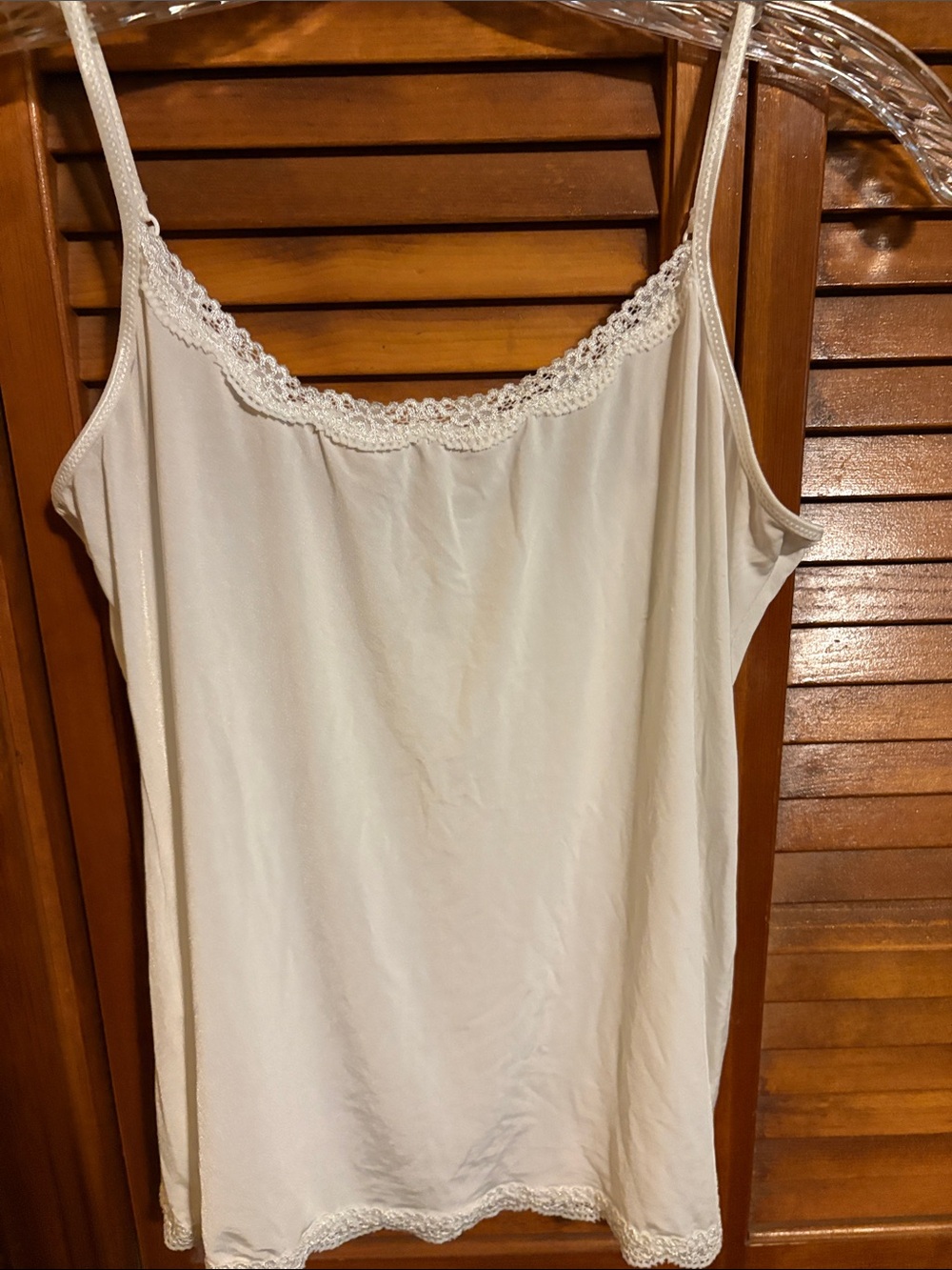Women's Lace-Trim Camisole Slip - white